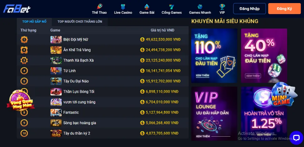 Trải nghiệm casino trực tuyến vj88 win